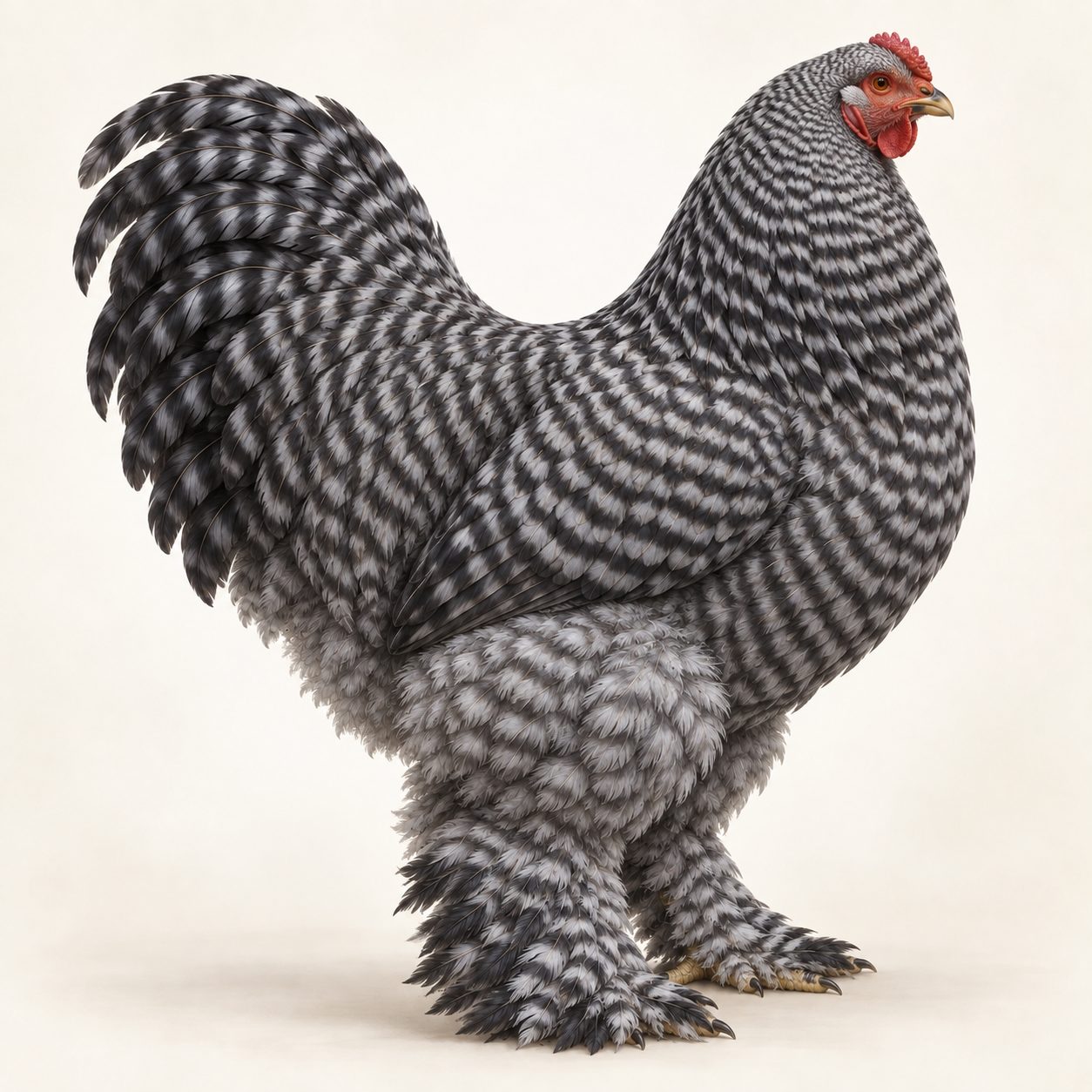 Brahma Barrado com repetição de faixas claras e escuras