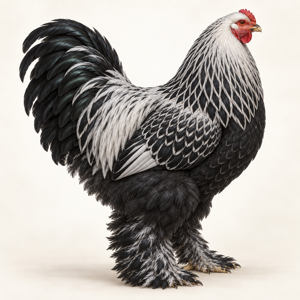 Brahma Dark com contraste preto, branco e prateado